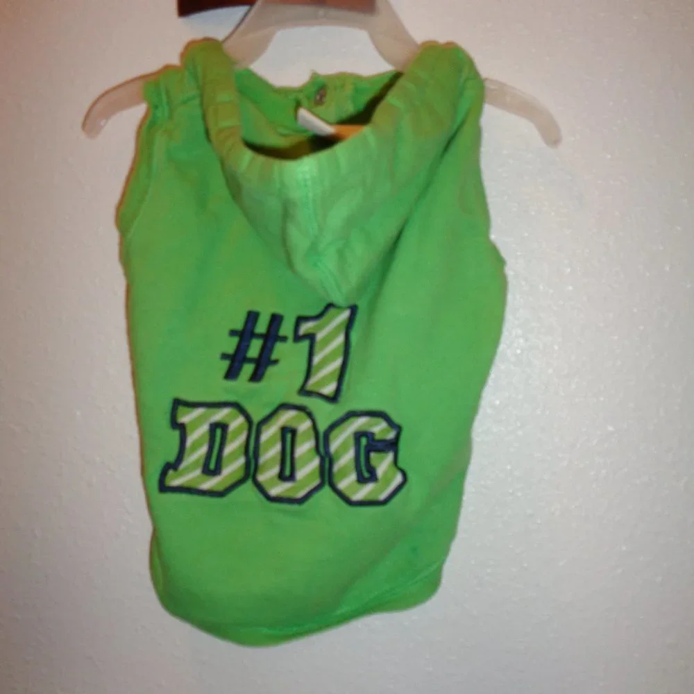 Martha Stewart Pets Green #1 Dog Hoodie Size Medium